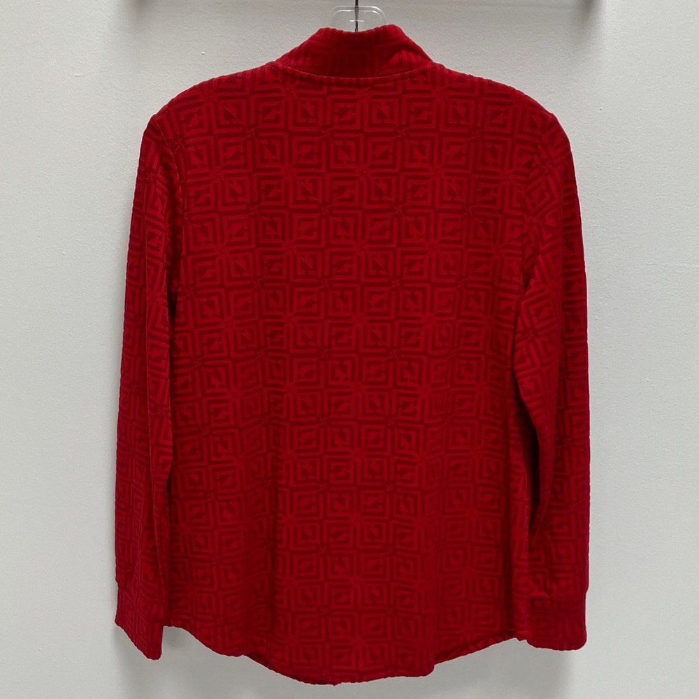 Red Geometric Patterned Jacket - Picture 2 of 2